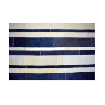 Tapete Range 1,60x 2,20 Off White e Azul Escuro