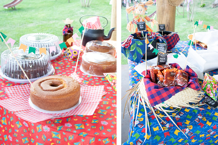 Mesa posta de Festa Junina